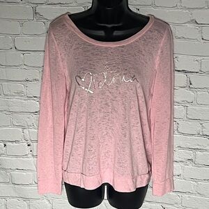 Victoria's Secret Pink Long Sleeve Tee with Heart Script